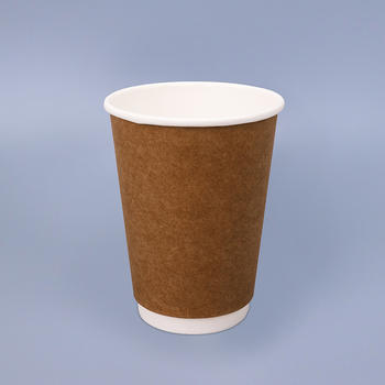 牛皮色雙層熱杯